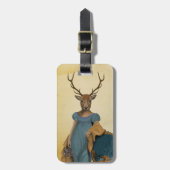 Deer in Blue Dress 2 Bagagelabel (Voorkant verticaal)