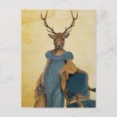 Deer in Blue Dress 2 Briefkaart (Voorkant)