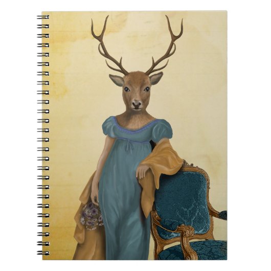 Deer in Blue Dress 2 Notitieboek (Voorkant)