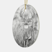 Deer in Bossen Keramisch Ornament (Links)