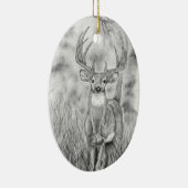 Deer in Bossen Keramisch Ornament (Rechts)