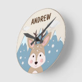Deer in de bergen, persoonlijk verzorgd ronde klok (Hoek)