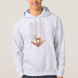 Deer in de Birch bossen Hoodie