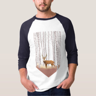 Deer in de Birch bossen T-shirt