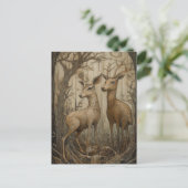 Deer in de Bossen Briefkaart (Staand voorkant)