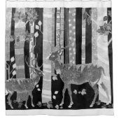 Deer in de bossen douchegordijn (Voorkant)