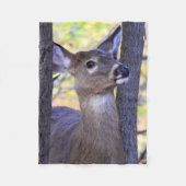 Deer in de Bossen Fleece Deken (Voorkant)
