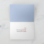 Deer in de Bossen van de winter Feestdagen Kaart (Binnen)