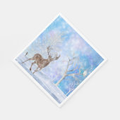 Deer in de Bossen van de winter Servet (Hoek)
