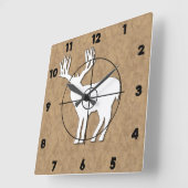 Deer in de Crosshairs jagen Vierkante Klok (Hoek)