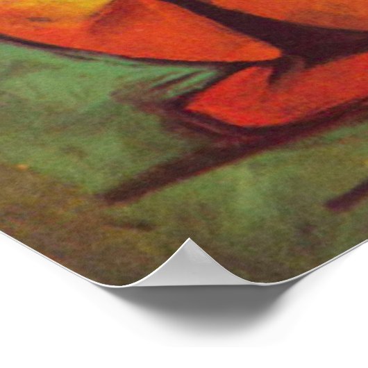 Deer in de Forest Franz Marc Poster (Hoek)