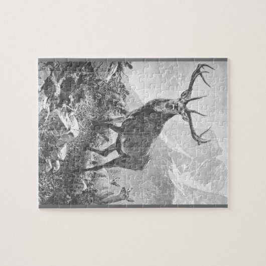 Deer in de hoge bergen legpuzzel (Horizontaal)
