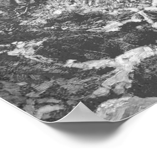 Deer in de hoge bergen poster (Hoek)