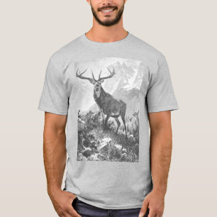 Deer in de hoge bergen t-shirt