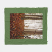 Deer in de Mist Fog Fleece Deken (Voorkant (Horizontaal))