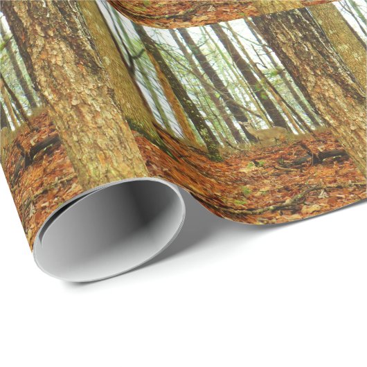 Deer in de Misty Pines Cadeaupapier (Rol Hoek)