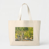 Deer in de sneeuw grote tote bag (Voorkant)