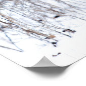 Deer in de sneeuw poster (Hoek)