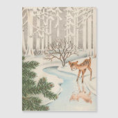  Deer in de Sneeuwfeestkaart (Voorkant)