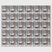 Deer in de sneeuwherfst cadeaupapier (Vlak)