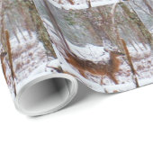 Deer in de sneeuwherfst cadeaupapier (Rol Hoek)