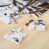 Deer in de sneeuwherfst legpuzzel (Zijkant)