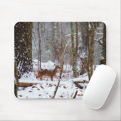 Deer in de sneeuwherfst muismat (Met muis)