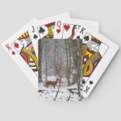 Deer in de sneeuwherfst speelkaarten (Achterkant)