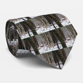 Deer in de sneeuwherfst stropdas (Opgerold)