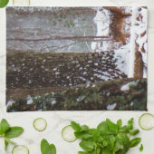 Deer in de sneeuwherfst theedoek (Gevouwen)