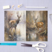 Deer in de Stroom Tissuepapier (Craft)