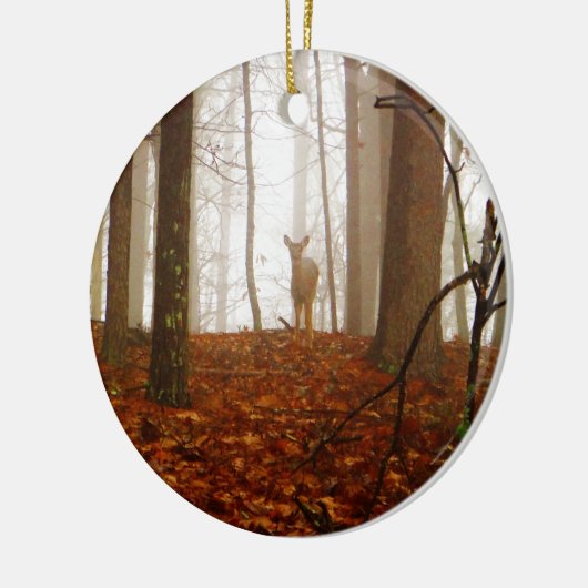 Deer in de vuist keramisch ornament (Links)