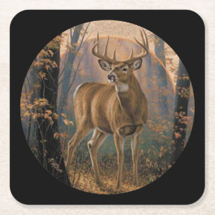 Deer in de Wilde Kartonnen Onderzetters
