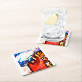 Deer in de winter kartonnen onderzetters (Insitu)