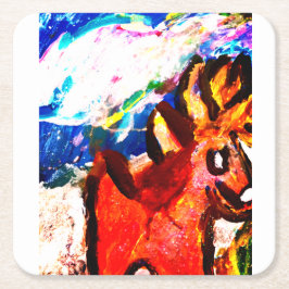 Deer in de winter kartonnen onderzetters