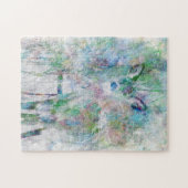 Deer in de winter legpuzzel (Horizontaal)