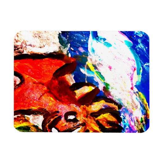 Deer in de winter magneet (Horizontaal)