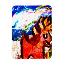 Deer in de winter magneet