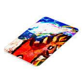 Deer in de winter magneet (Linkerzijde)