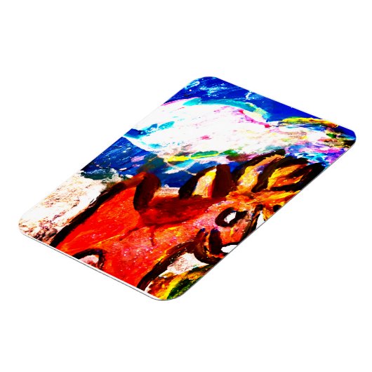 Deer in de winter magneet (Linkerzijde)