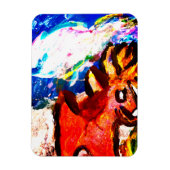 Deer in de winter magneet (Verticaal)