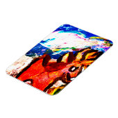 Deer in de winter magneet (Linkerzijde)