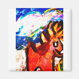 Deer in de winter magneet