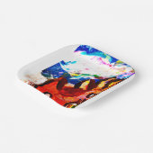 Deer in de winter papieren bordje (Gebogen)