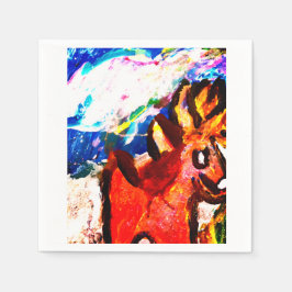 Deer in de winter servet