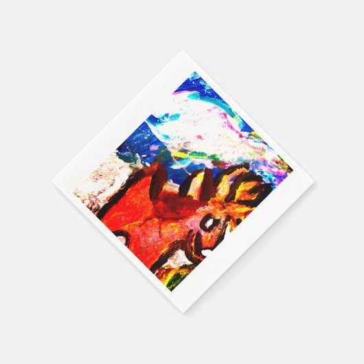 Deer in de winter servet (Hoek)