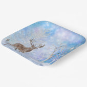 Deer in de winterfeestdag in de Bossen Papieren Bordje (Gebogen)