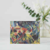 Deer in een bloemtuin van Franz Marc,  kunst Briefkaart (Staand voorkant)