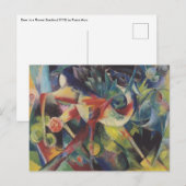 Deer in een bloemtuin van Franz Marc,  kunst Briefkaart (Voorkant / Achterkant)