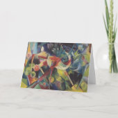 Deer in een bloemtuin van Franz Marc,  kunst Kaart (Voorkant)